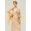 imageBABEYOND Chandelle Boa Vintage Boa  200g 65ft Gatsby Organza Boa 1920s Flapper AccessoriesChampagne