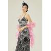 imageBABEYOND Chandelle Boa Vintage Boa  200g 65ft Gatsby Organza Boa 1920s Flapper AccessoriesPink
