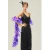 imageBABEYOND Chandelle Boa Vintage Boa  200g 65ft Gatsby Organza Boa 1920s Flapper AccessoriesPurple
