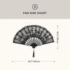 imageBABEYOND Cotton Lace Folding Handheld Fan Embroidered Bridal Hand Fan with Bamboo Staves for Wedding Decoration Dancing PartyBlack2
