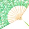 imageBABEYOND Cotton Lace Folding Handheld Fan Embroidered Bridal Hand Fan with Bamboo Staves for Wedding Decoration Dancing PartyGreen