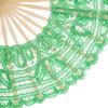imageBABEYOND Cotton Lace Folding Handheld Fan Embroidered Bridal Hand Fan with Bamboo Staves for Wedding Decoration Dancing PartyGreen