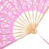 imageBABEYOND Cotton Lace Folding Handheld Fan Embroidered Bridal Hand Fan with Bamboo Staves for Wedding Decoration Dancing PartyPink