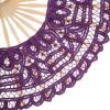 imageBABEYOND Cotton Lace Folding Handheld Fan Embroidered Bridal Hand Fan with Bamboo Staves for Wedding Decoration Dancing PartyPurple