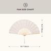 imageBABEYOND Cotton Lace Folding Handheld Fan Embroidered Bridal Hand Fan with Bamboo Staves for Wedding Decoration Dancing Partybeige
