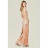 imageBABEYOND Evening Gown for Women  Prom Dress One Shoulder Beaded Long Cocktail Dress for PartyApricot Gold