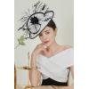 imageBABEYOND Fascinator Hat Feather Fascinators Hair Clip Kentucky Tea Party Derby Hat Fascinator for Bridal Wedding Party
