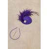 imageBABEYOND Fascinator Hat for Women Tea Party Kentucky Derby Pillbox Headpiece Costume Feathers Carnival Head WearPurple