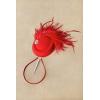 imageBABEYOND Fascinator Hat for Women Tea Party Kentucky Derby Pillbox Headpiece Costume Feathers Carnival Head WearRed