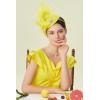imageBABEYOND Fascinator Hat for Women Tea Party Kentucky Derby Pillbox Headpiece Costume Feathers Carnival Head WearYellow