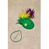 imageBABEYOND Fascinator Hat for Women Tea Party Kentucky Derby Pillbox Headpiece Costume Feathers Carnival Head WearYellow Green Purple