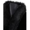 imageBABEYOND Faux Fur Shawl for Women with Collar Scarf Wrap Faux Fur Evening Cape for Winter CoatBlack