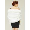 imageBABEYOND Faux Fur Shawl for Women with Collar Scarf Wrap Faux Fur Evening Cape for Winter CoatWhite