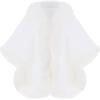 imageBABEYOND Faux Fur Shawl for Women with Collar Scarf Wrap Faux Fur Evening Cape for Winter CoatWhite