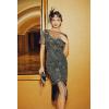 imageBABEYOND Flapper Dresses 1920s Gatsby  Roaring 20s Sequin Beaded Dress Fringe DressGreen Gold