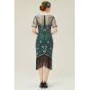 imageBABEYOND Flapper Dresses 1920s Gatsby  Roaring 20s Sequin Beaded Dress Fringe DressGreen Gold