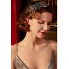 imageBABEYOND Flapper Headband 1920s Headpiece  Art Deco Headpiece Rhinestone Hair Accessories for Women Style2GreenStyle2Blue