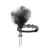 imageBABEYOND Flapper Headpiece for Women  Flapper Feather Headband 1920s Gatsby Headpiece Vintage Accessories for WomenAblack