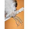 imageBABEYOND Flapper Headpiece for Women  Flapper Feather Headband 1920s Gatsby Headpiece Vintage Accessories for WomenAwhite