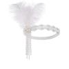 imageBABEYOND Flapper Headpiece for Women  Flapper Feather Headband 1920s Gatsby Headpiece Vintage Accessories for WomenAwhite