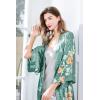 imageBABEYOND Floral Kimono Robe Satin Silk Wedding Robe 1920s Kimono Nightgown Sleepwear 53 Inches Long