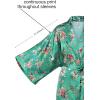 imageBABEYOND Floral Kimono Robe Satin Silky Wedding Robe Lightweight Long Kimono Nightgown SleepwearGreen