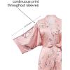 imageBABEYOND Floral Kimono Robe Satin Silky Wedding Robe Lightweight Long Kimono Nightgown SleepwearPlum Blossompink
