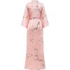 imageBABEYOND Floral Kimono Robe Satin Silky Wedding Robe Lightweight Long Kimono Nightgown SleepwearPlum Blossompink