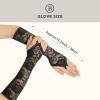 imageBABEYOND Floral Lace Gloves for Wedding Opera Party 1920s Flapper Lace Gloves Stretchy Adult SizeBlack