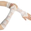 imageBABEYOND Floral Lace Gloves for Wedding Opera Party 1920s Flapper Lace Gloves Stretchy Adult SizeWhite