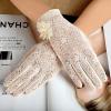 imageBABEYOND Floral Lace Gloves for Wedding Opera Party 1920s Flapper Lace Gloves StretchyBeige