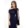 imageBABEYOND Formal Dress for Women  Prom Dress One Shoulder Evening Dresses Cocktail Party Dress for Wedding GuestNavy Blue