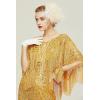 imageBABEYOND Gatsby Shawl Wrap for 1920s Evening Party Night Cape for Women Bridal Sequin CapeletGold