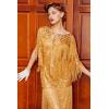 imageBABEYOND Gatsby Shawl Wrap for 1920s Evening Party Night Cape for Women Bridal Sequin CapeletGold