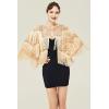 imageBABEYOND Gatsby Shawl Wrap for 1920s Evening Party Night Cape for Women Bridal Sequin CapeletRose Gold