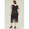 imageBABEYOND Great Gatsby Dresses for Women Plus Size Cocktail Dress 1920s Flapper Costume for WomenBlack