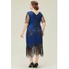imageBABEYOND Great Gatsby Dresses for Women Plus Size Cocktail Dress 1920s Flapper Costume for WomenBlue Black