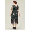 imageBABEYOND Great Gatsby Dresses for Women Plus Size Cocktail Dress 1920s Flapper Costume for WomenDark Green