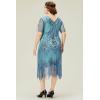 imageBABEYOND Great Gatsby Dresses for Women Plus Size Cocktail Dress 1920s Flapper Costume for WomenLight Blue