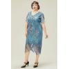 imageBABEYOND Great Gatsby Dresses for Women Plus Size Cocktail Dress 1920s Flapper Costume for WomenLight Blue
