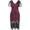 imageBABEYOND Great Gatsby Dresses for Women Plus Size Cocktail Dress 1920s Flapper Costume for WomenRed and Black