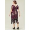 imageBABEYOND Great Gatsby Dresses for Women Plus Size Cocktail Dress 1920s Flapper Costume for WomenRed and Gold