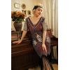 imageBABEYOND Great Gatsby Dresses for Women Plus Size Cocktail Dress 1920s Flapper Costume for WomenRed and Gold