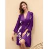 imageBABEYOND Kimono Robe Cover up Short Satin Floral Silky Kimono Blouse Loose Bachelorette Party RobeDeep Purple