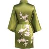 imageBABEYOND Kimono Robe Cover up Short Satin Floral Silky Kimono Blouse Loose Bachelorette Party RobeGreen