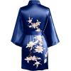 imageBABEYOND Kimono Robe Cover up Short Satin Floral Silky Kimono Blouse Loose Bachelorette Party RobeNavy Blue