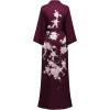 imageBABEYOND Kimono Robe Cover up with Box Long Floral Satin Sleepwear Silky Bathrobe Bachelorette RobeBurgundy