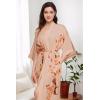 imageBABEYOND Kimono Robe Cover up with Box Long Floral Satin Sleepwear Silky Bathrobe Bachelorette RobeChampagne