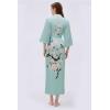 imageBABEYOND Kimono Robe Cover up with Box Long Floral Satin Sleepwear Silky Bathrobe Bachelorette RobeLight Blue