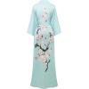 imageBABEYOND Kimono Robe Cover up with Box Long Floral Satin Sleepwear Silky Bathrobe Bachelorette RobeLight Blue